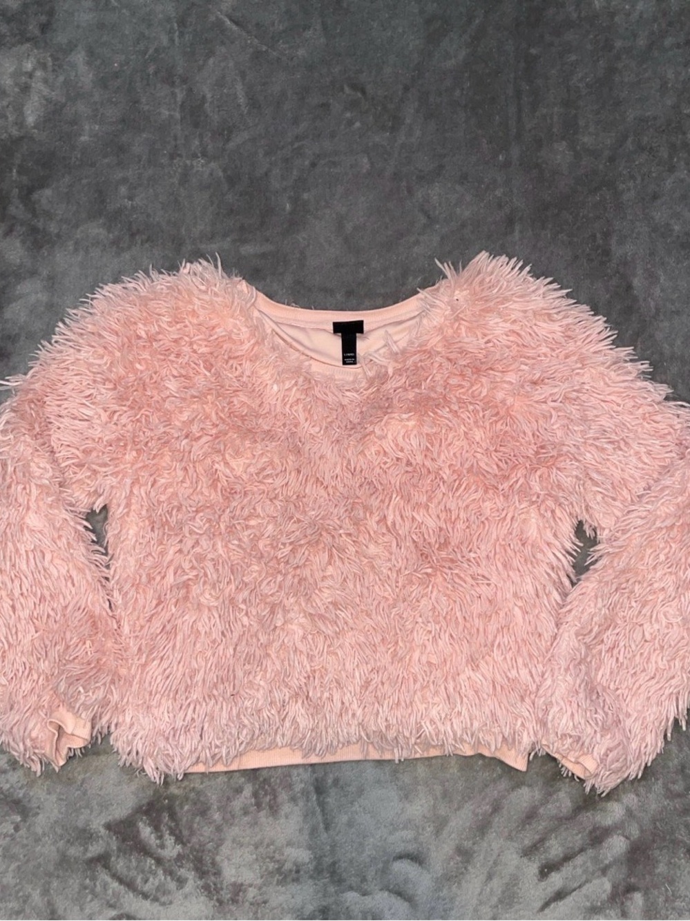 Girls' Pink Fuzzy Pullover Sweater - Brand: